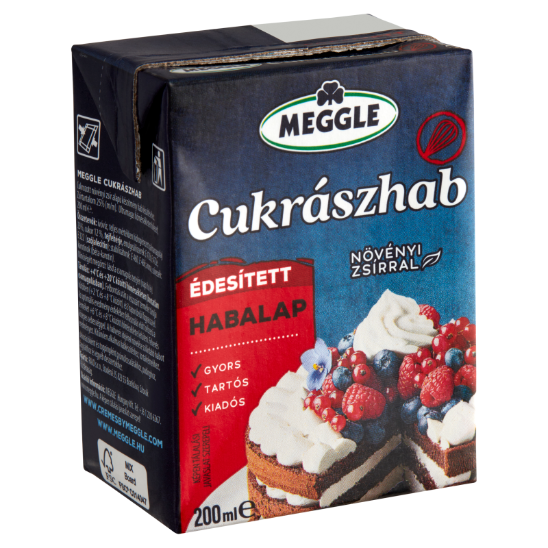 Meggle UHT édesített cukrászhab 200 ml 25% zsírtartalommal