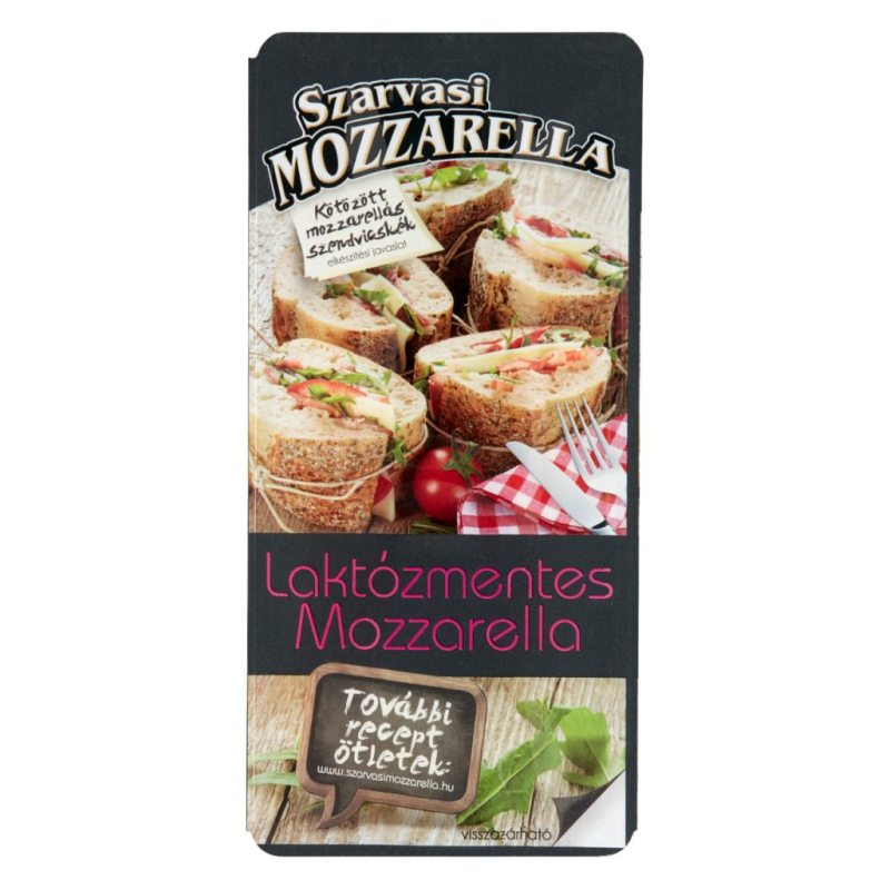 Szarvasi Mozzarella szeletelt sajt 100 g laktózmentes