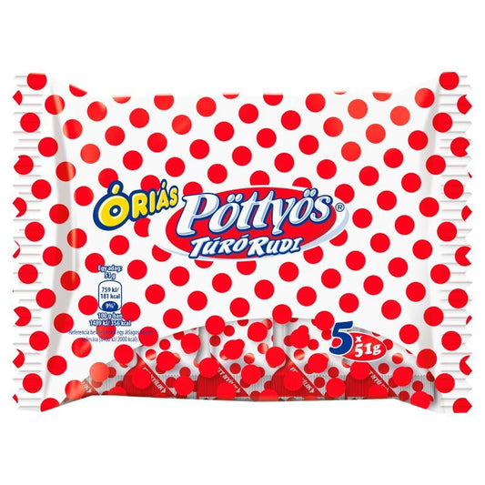Pöttyös Óriás Túró Rudi 5x51 g étbevonóval